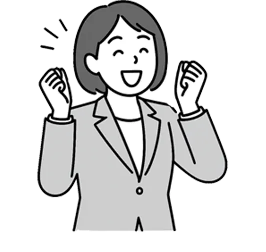 喜んでいる女性